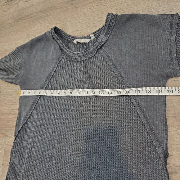 Soft Surroundings Thermal Waffle Knit Longsleeve Tunic S Gray Outdoors Grunge - Picture 7 of 11